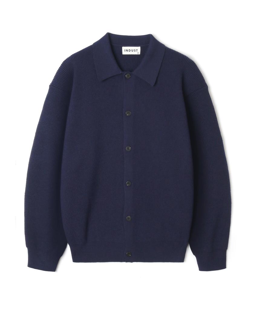Indust Washable Hacci Collar Cardigan_Ivory