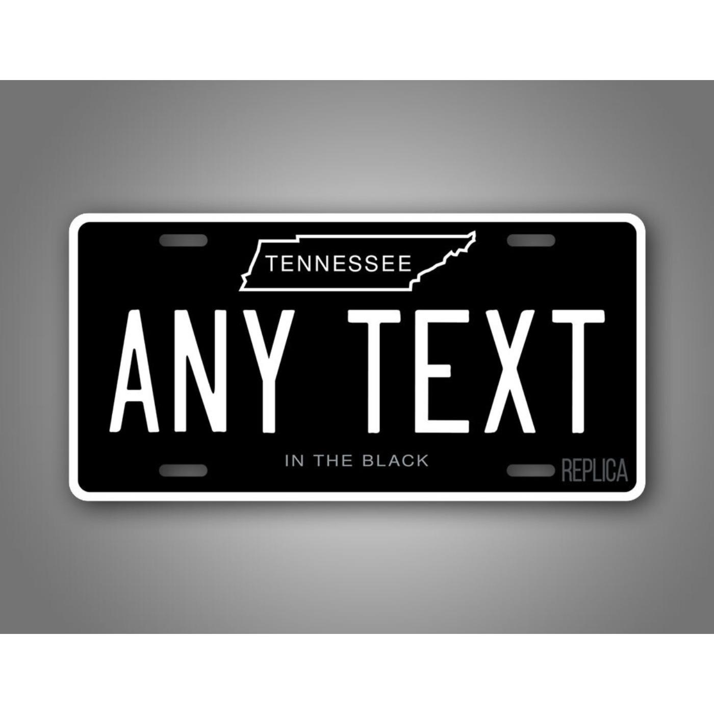 

Personalized Tennessee License Plate Tin Sign Metal Wall Art Decor білий