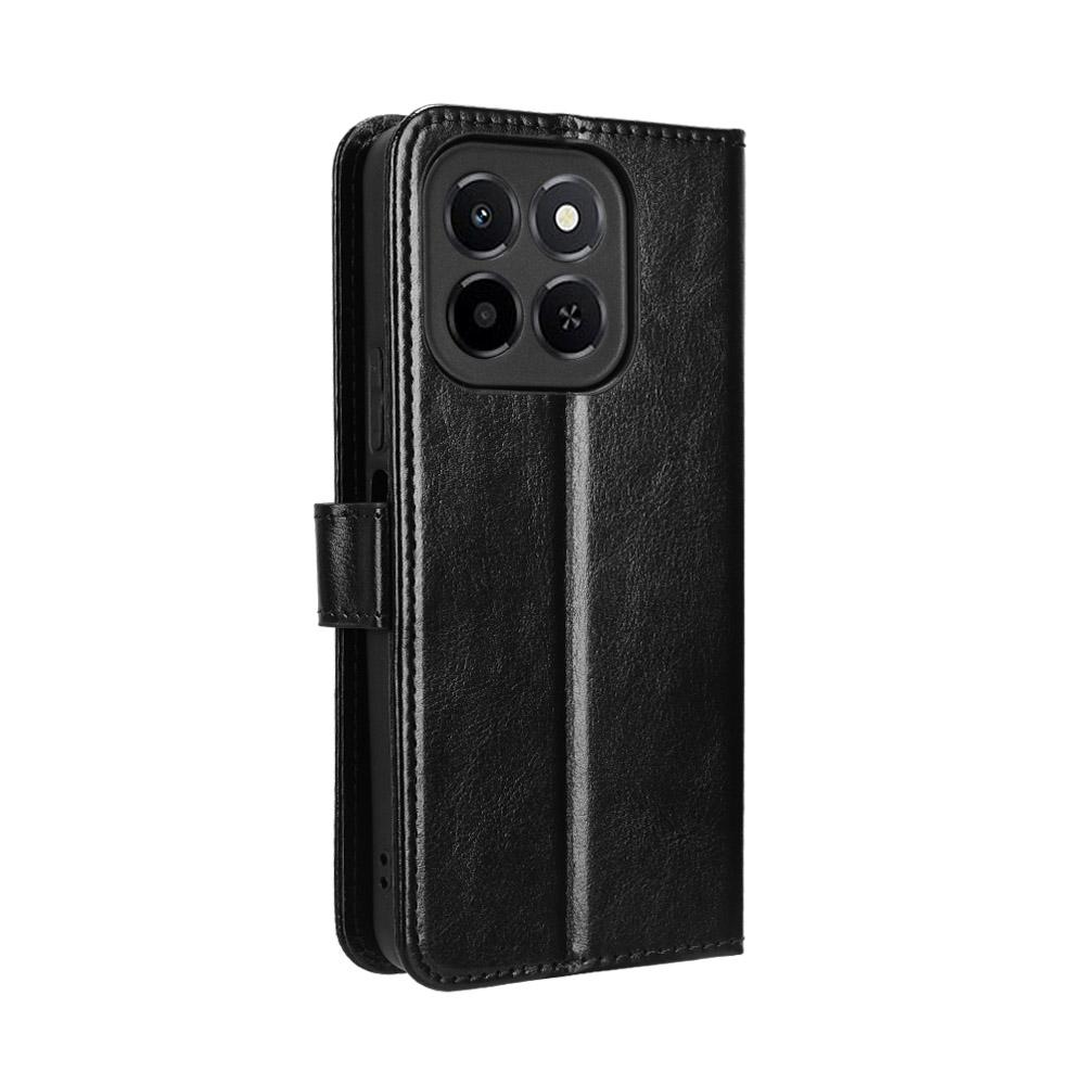 For Honor X6c 4G PU Leather Case with Strap Crazy Horse Texture Phone Wallet Cover