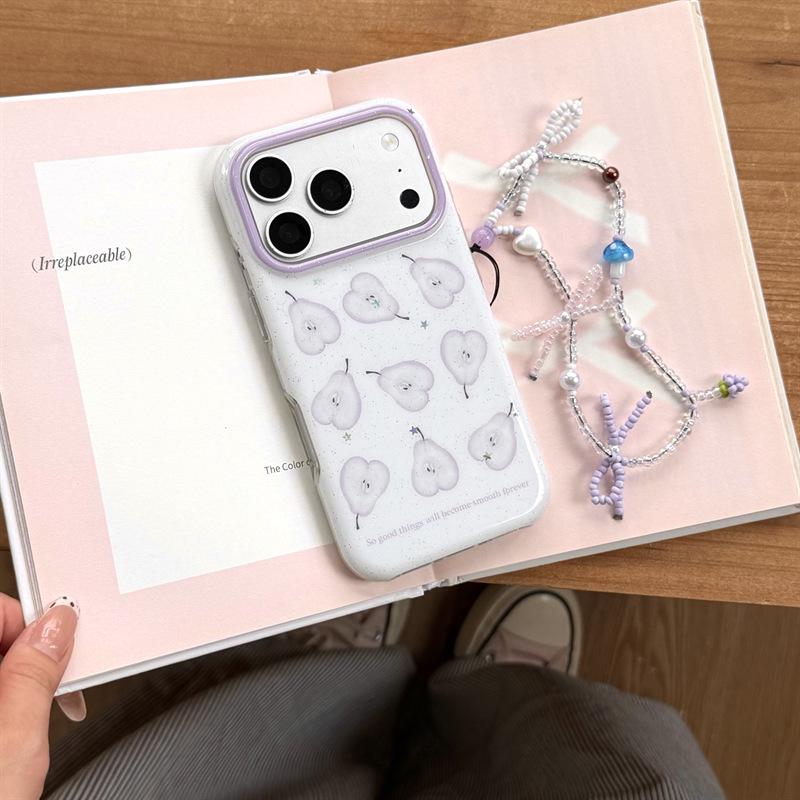 Purple Sequin Full-Screen Chain Case for iPhone 17/16 Pro Max/15/14