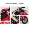 1:12 Honda Cbr1000 Cb400x Alloy Model Diecast Motorcycle Toys Car Front Wheel Steering Sound Light Miniature Motorbick Boy Gifts