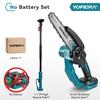 Yofidra Brushless 8Inch Telescoping Pole Electric Chainsaw High Branch Saw Garden Pruning Power Tool For Makita 18V Battery Pin
