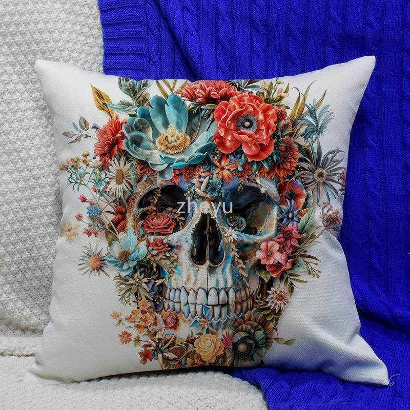 Halloween Party Decoration Pillowcase Ghost Pumpkin Castle Pillowcase Suitable for Home Living Room Sofa Room Decorations