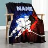 Hockey88 Personalized Name Blanket Gift Personalized Blanket Comfortable for Living Room Livingroom Bed Chair for All Occasions