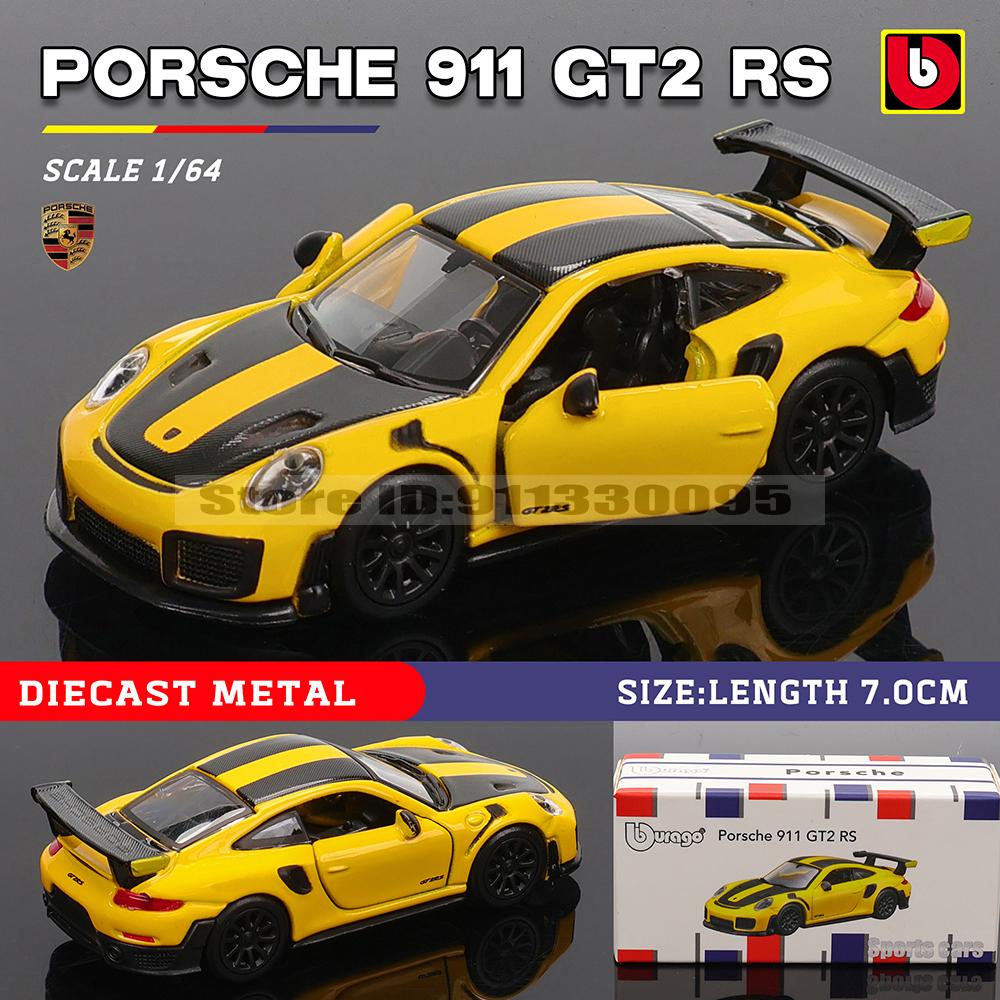 Bburago 1: 64 Porsche 911 GT2 RS 2020 Mustang GT500 Bronco Car Model Series Children's Christmas Gift Toy Boy Ferrari