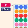 2000 Pieces, 1 inch - Colored Dot Circle Stickers, Garage Yard Sale Price Labels, Color Coding Round Sticker Dots - 16 Assorted Colors