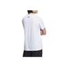 Adidas Letter Print Design Breathable Versatile Sports Short Sleeve T-Shirt Men Tops White JE3201