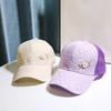 Spring Summer Mesh Baseball Cap With Rhinestones And Star Embellishments For Womens Sun Protection