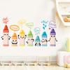 Cartoon Cute Colorful Crayon Pattern Wall Stickers for Kids Room Baby Nursery Bedroom Decoration Living Home Decor Wall Decals