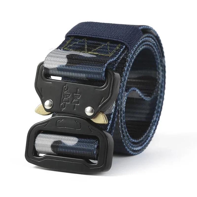 Men's - Belt Multifunctional Buckle Nylon Belt Marine Canvas Belt Metal Buckle Outdoor Hunting Camouflage Belts for Men