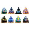 Energy Generator Orgone Pyramid Amethyst Peridot Healing Natural Crystal Reiki Chakra Generator Orgonite Pyramid Meditation Tool