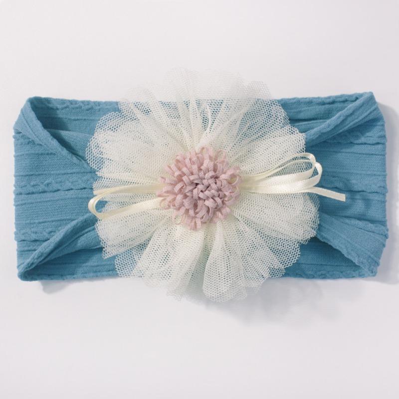 Hot-selling new baby headband cute mesh flower baby jacquard headscarf comfortable children's jewelry