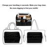 Women Fashion Felt Cloth Inner Bag Fits In Insert Handbag Multi-Pockets Cosmetic Bags Storage And Personal Belongings Organizer