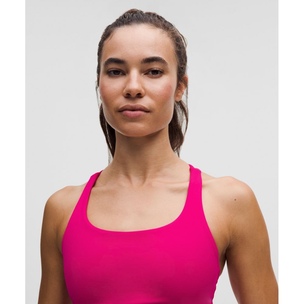 Lululemon Energy Longline Bra  MeDium Support  B D Cups Calypso Pink