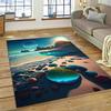 2025 New Style Colorful Pebble Rainbow Road Beach Stone Nature Carpet Rug for Living Room Bedroom Home Sofa,Non-slip Floor Mat