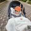 Ins Little Bear Embroidered Stroller Windproof Blanket - Portable, Warm Baby Cover for Autumn and Winter