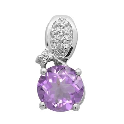 Multi Stone Round Solitaire Pendant - 925 Sterling Silver
