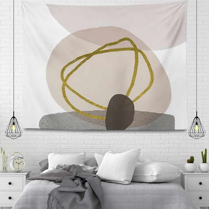 Pink Simple Illustration Decorative Tapestry Home Wall Decoration Office Living Room Tapestry