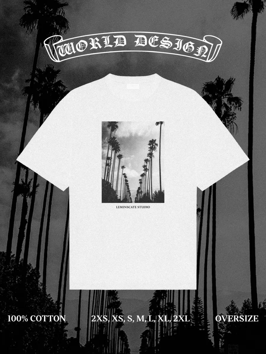 Black oversized T-shirt with anime y2k print L