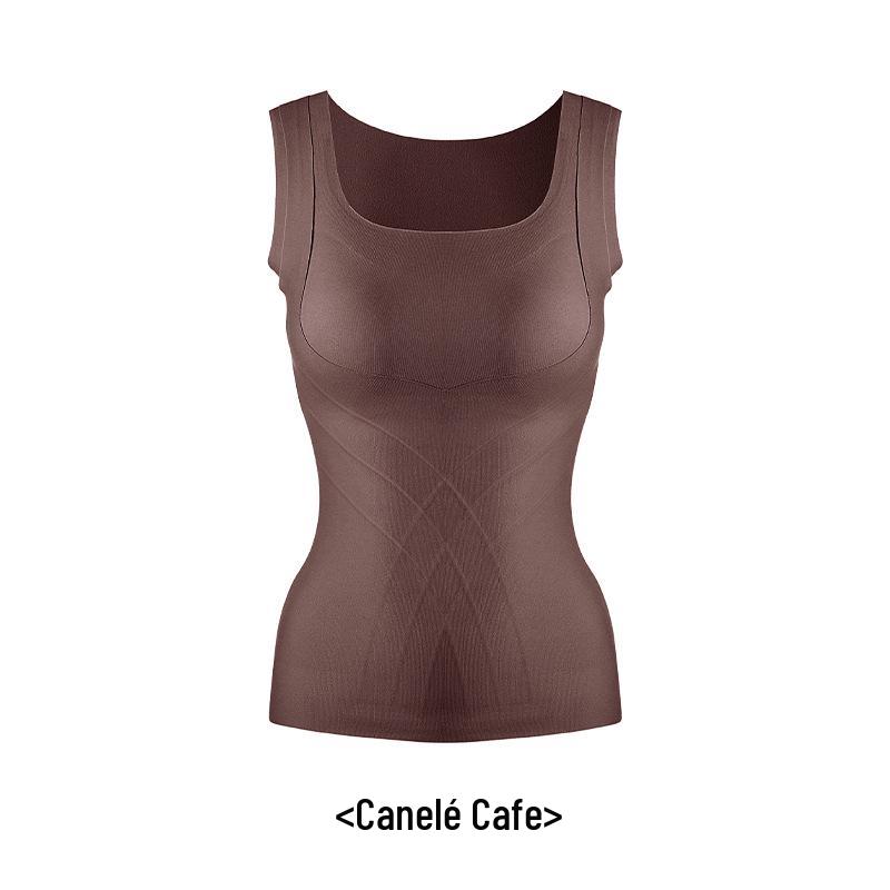 Women's Lifting Warm Vest: Slim Fit Sleeveless Base Layer with Heating, Chest Pads, and Abdomen Support for Autumn and Winter