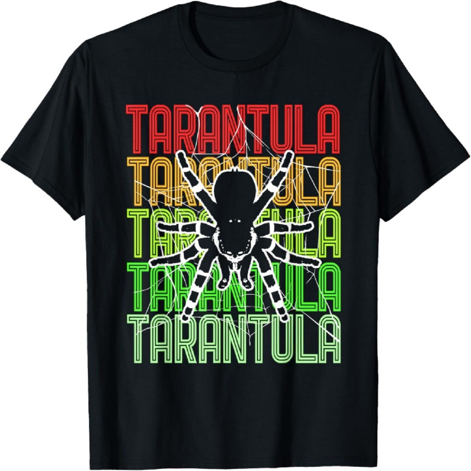 Insect Tarantula Cobweb Letters T-Shirt S