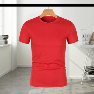 Herren Slim Fit T-Shirt Kurzarm Rundhals Sport-Tee Schnelltrocknend Unifarben Lässiges T-Shirt für Fitnessstudio Fitness Alltagskleidung