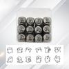 12-teiliges Metallprägewerkzeug-Set 1/8” (3mm), Stahl Süßer Hund Stanzset Lederstempel für Schmuckherstellung DIY Basteln