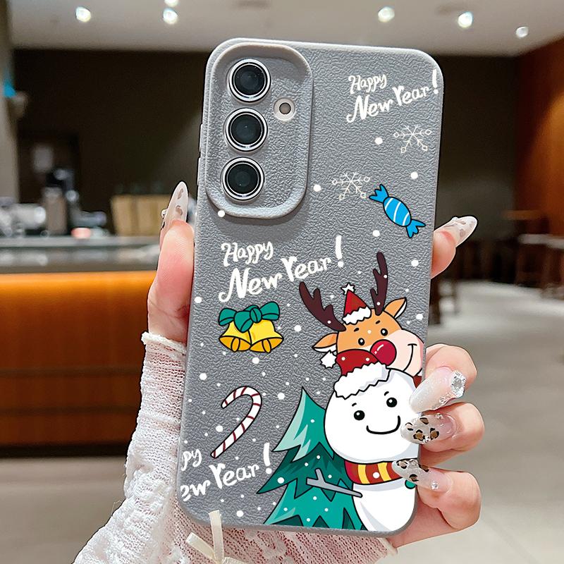 Happy New Year Phone Case For Samsung Galaxy A56 A16 A17 A36 A26 A55 A15 A25 A54 5G S25 S24 S22 Ultra S24 S23 FE Soft TPU Cover