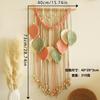 Handmade Cotton Thread Woven Wood Beads Leaf Tapestry Simple Home Bedroom B&B Wall Decoration