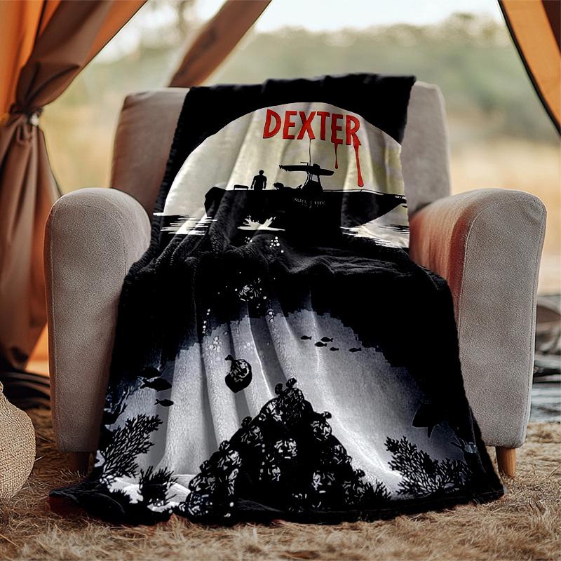 Dexter Flannel Blanket Soft Warm All-Season Throw, Design for Camping, Car Travel, Hiking Sofa, Bed, Office Perfect Gift for Parties
