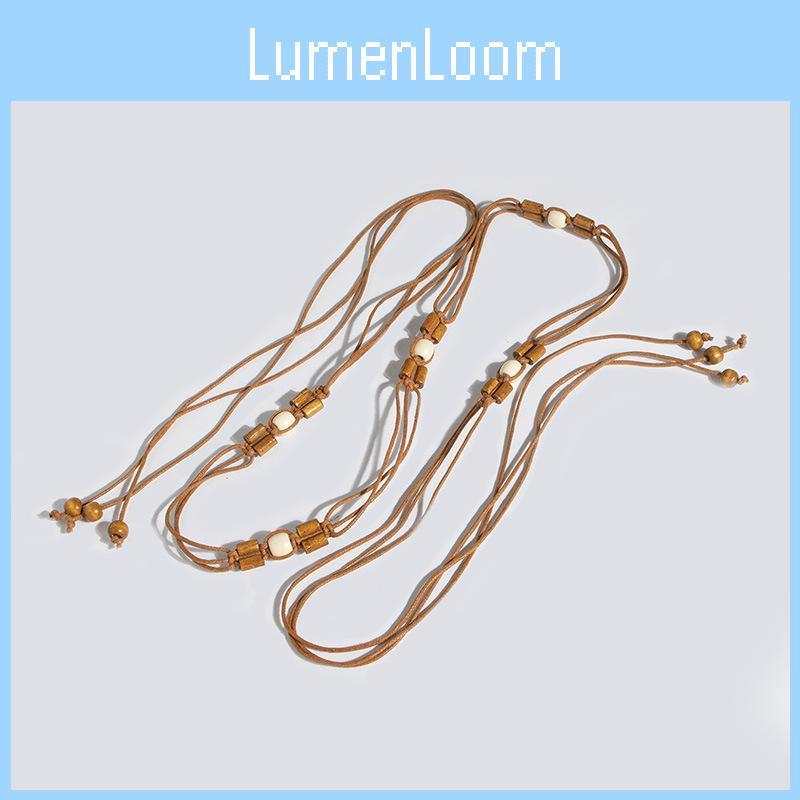 Bohemian Waist Rope Belt With Wooden Beads For Casual Summer Festival Wear