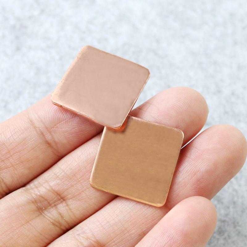 10Pcs 0.3mm-2mm Thickness Laptop Copper Sheet Plate Strip Shim Thermal Pad Heatsink Sheet for GPU CPU Chip RAM Cooling