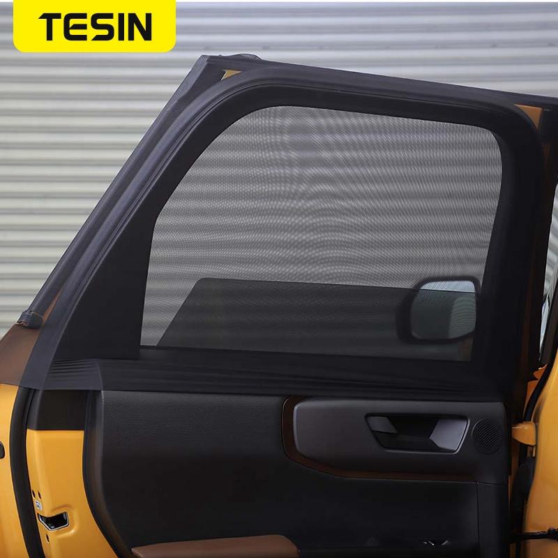 TESIN Car Sun Visor Window Sunshade Prevent Insect Net For Ford Bronco/Bronco Sport  2022 For Jeep TJ JK JL JT