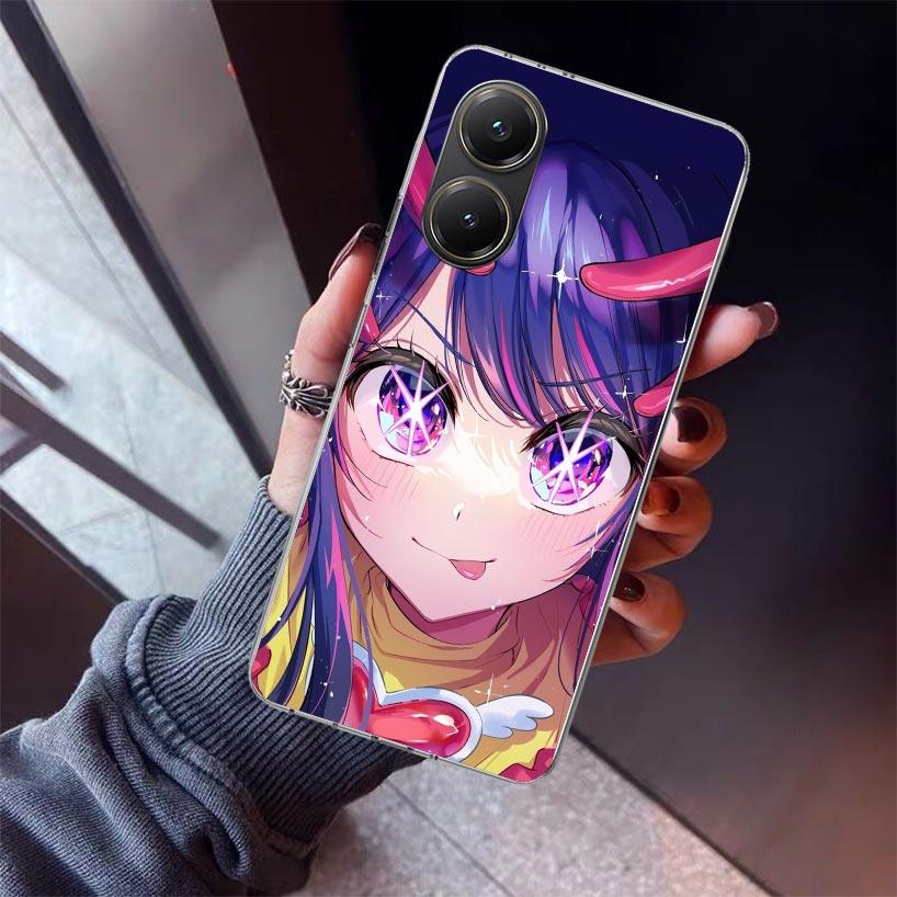 Oshi No Ko Phone Case For Xiaomi Poco X5 X6 X7 Pro F7 Ultra M7 Redmi 15C 15 13C 13 12C 12 10 10C 10A 9 9C 9T 9A Cover Poco X3 X5