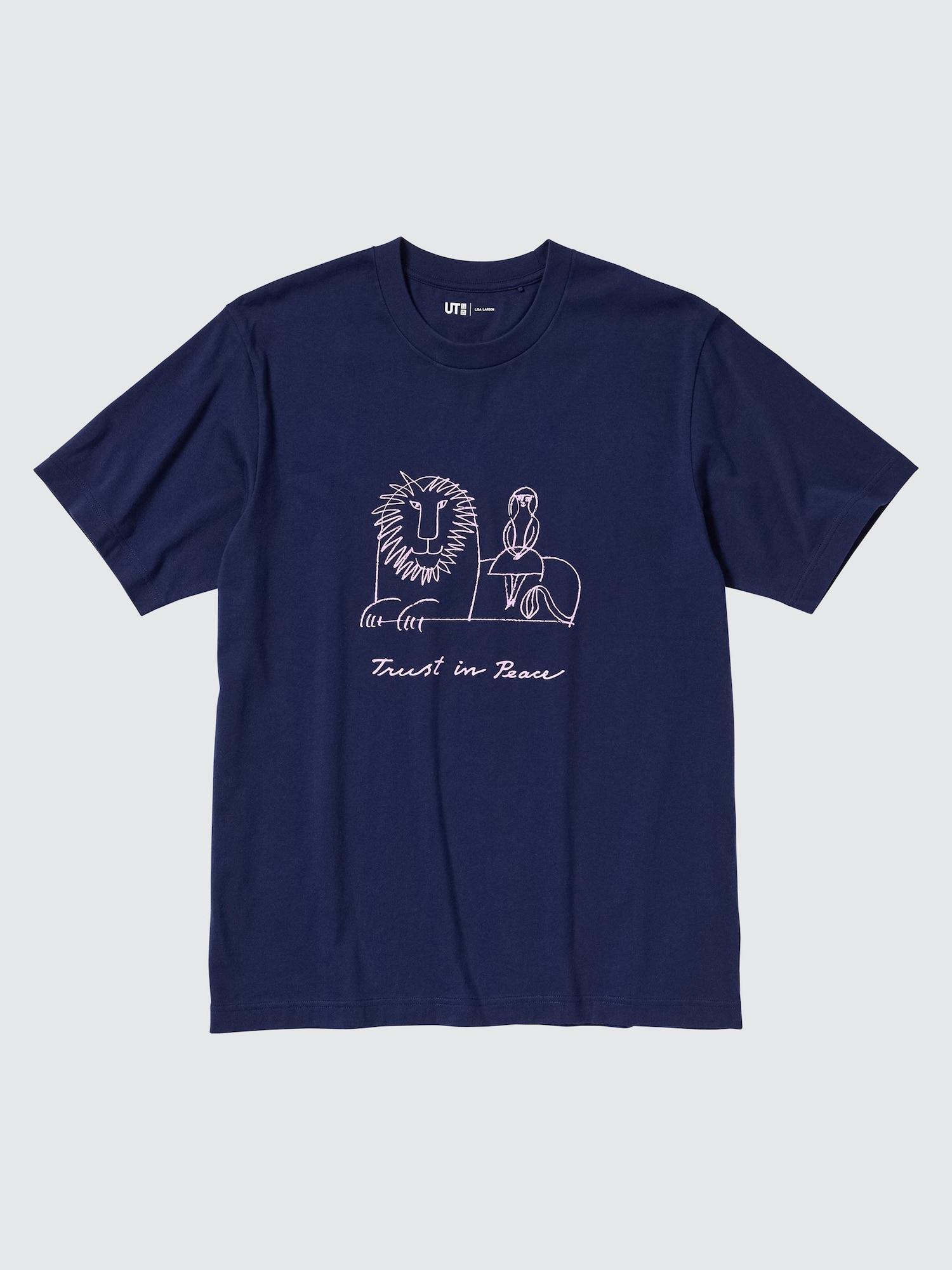 

Футболка Uniqlo Japan Peace For All с коротким рукавом, стандартный крой, Лиза Ларсон 69 NAVY/4XL