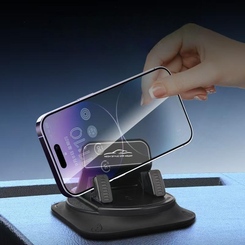 Supporto per Telefono da Auto Rotante a 360°, Materiale ABS con Base Antiscivolo, Adatto per Cruscotto, Ideale per l'Uso in Auto, Uffici e Case