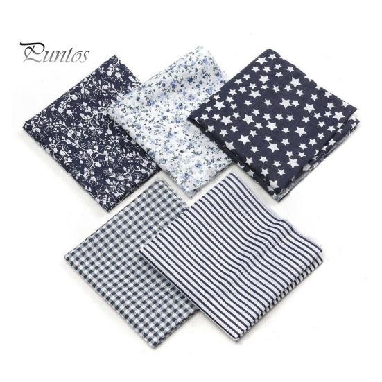 Blumig 5 Stück Druck Punkt 50x50cm Baumwollstoff Patchwork DIY Nähen Quilttuch