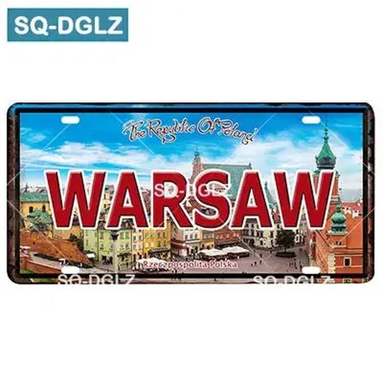 BARCELONA City License Plate Vintage Metal Tin Sign for Bar Home Wall Decor