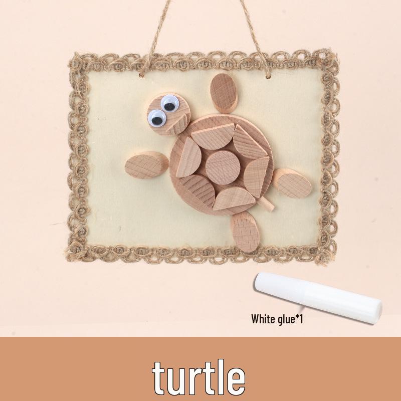 

Детский набор для изготовления фоторамки из натурального спила дерева