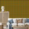 Yellow and black checkered wallpaper for living room and bedroom 50x1000