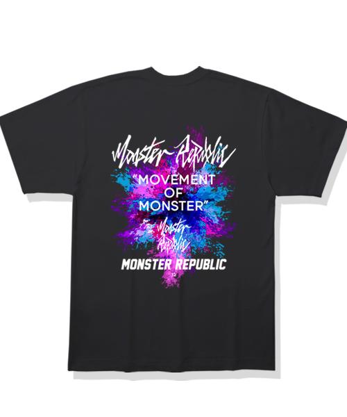 Monster Republic Backpainted Night Blue T-Shirt Black White/S