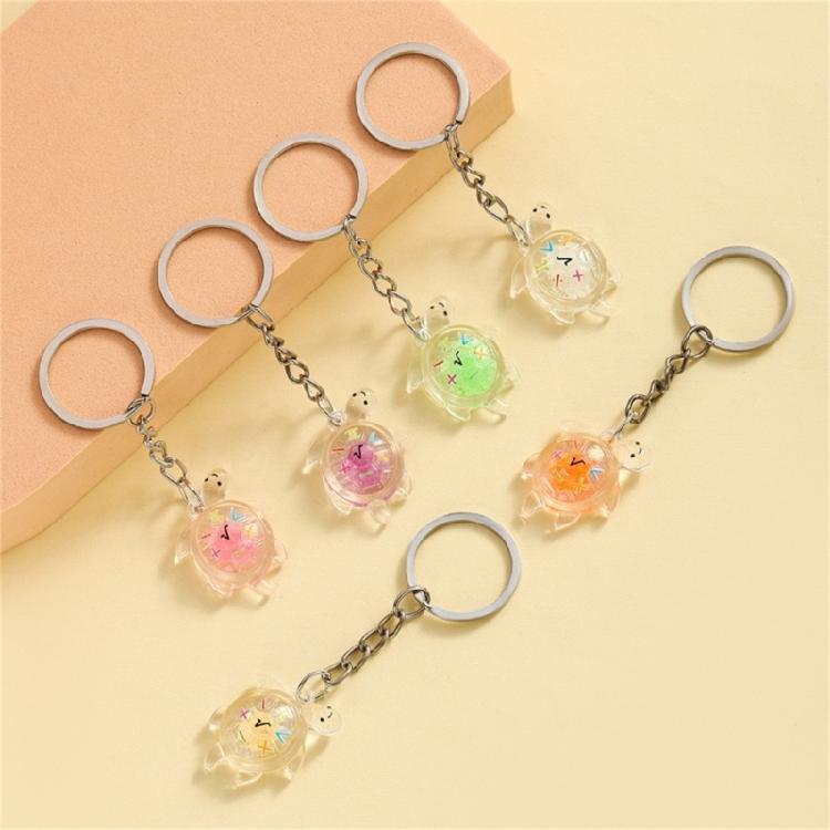 6 Pack Assorted Glowing Turtles Keychains Vibranting Color Easy to Use and Sturdy Materials for All Ages Daily Use