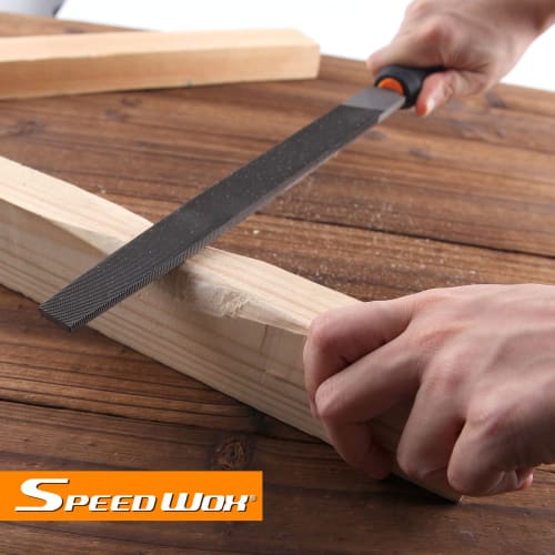 SPEEDWOX Metal File, Ironworking File, Flat, 365mm, Metal Hand File Tool, Double-Edged, Plastic File, Ironworking File, All-Purpose File, Ironworking