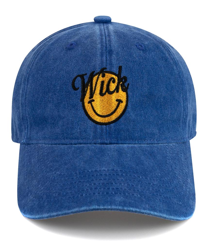 Wig Smile Stonewashed Ball Cap - Blue