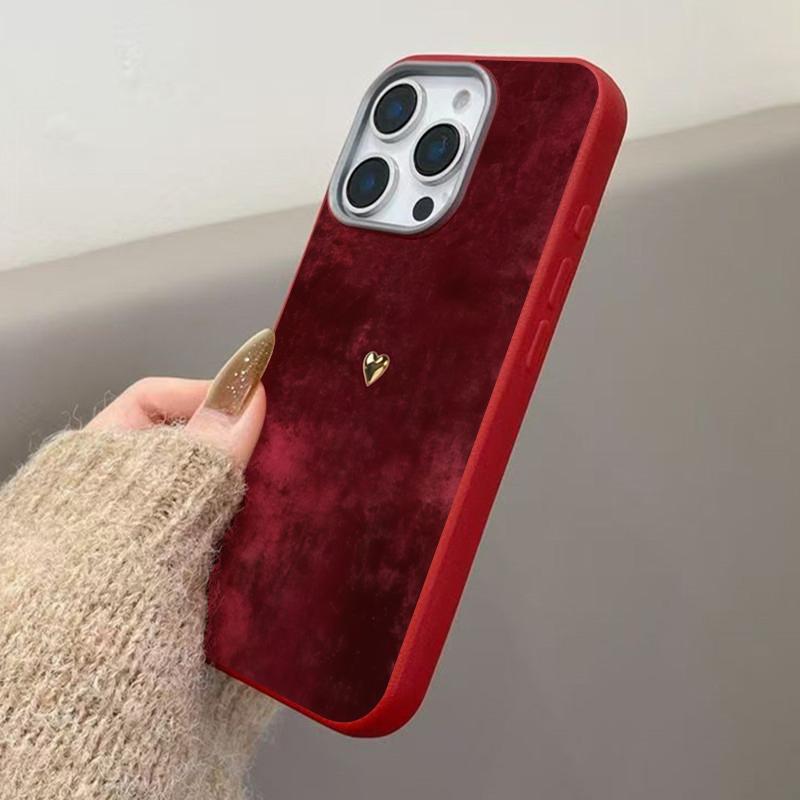 Custodia per Telefono in TPU Bordo con Motivo a Cuore Dorato Per iPhone 17 16 11 13 12 14 15 Pro Max XS X XR 7 8 Plus 16E 16 17 Pro Copertura Morbida