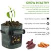 4/2PCS Potato Grow Bag Reusable Gardening Plant Vegetables Growing Bags Planter Container 10 Gallon Pe Fabrics 19.7×13.8 In