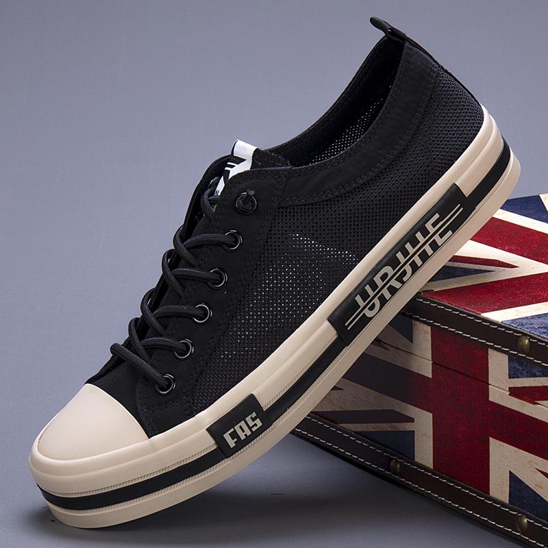 Summer Mens Shoes Korean Versatile Casual Shoes Mesh Shoes One-piece Pedaling Shoes Fashionable Trendy Shoes