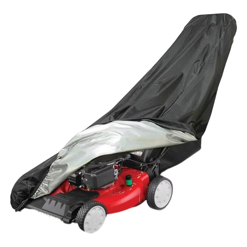 Heavy Duty Waterproof Lawn Mower Cover Constructed From 210D Strong Fabric For Push Mowers And Tractors