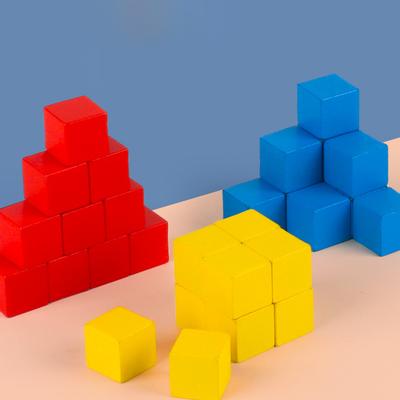 Jeu de Puzzle de Blocs Montessori Entraînement à la Pensée Logique Spatiale Blocs d'Empilement Arc-en-Ciel Jouets Éducatifs Mathématiques Cadeaux pour Enfant