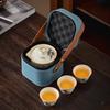 New Chinese-style simple and portable outdoor hand-held pot, high-end leather bag, express cup set, corporate annual meeting souvenir